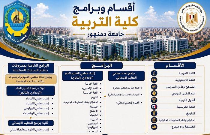 بالبلدي: جامعة
      دمنهور
      تفتح
      مسارات
      وتخصصات
      وبرامج
      جديدة
      لإعداد
      معلم
      المستقبل
      بكلية
      التربية
