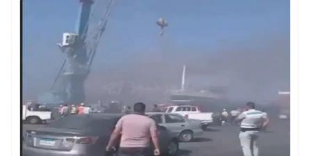 بالبلدي: فيديو منسوب لـ"لحريق سفينتين في ميناء دمياط شمالي مصر".. ما حقيقته؟